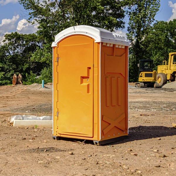 how often are the portable restrooms cleaned and serviced during a rental period in Redlands CA